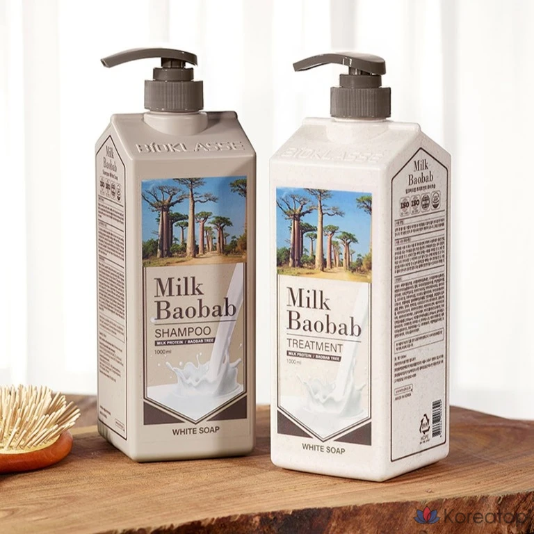 Триатмент-шампунь Milk Baobab Treatment White Soap, 1 л, 1 шт., фото 4