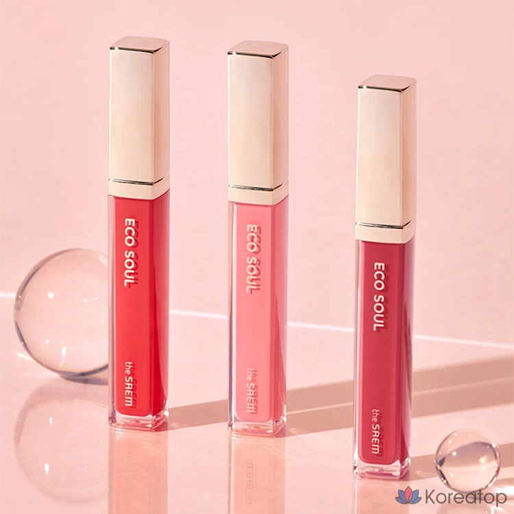 Блеск для губ The Saem Eco Soul Shine Lip Gloss, оттенок PK03 Modern Fig, 4.3 г, 1 шт., фото 2