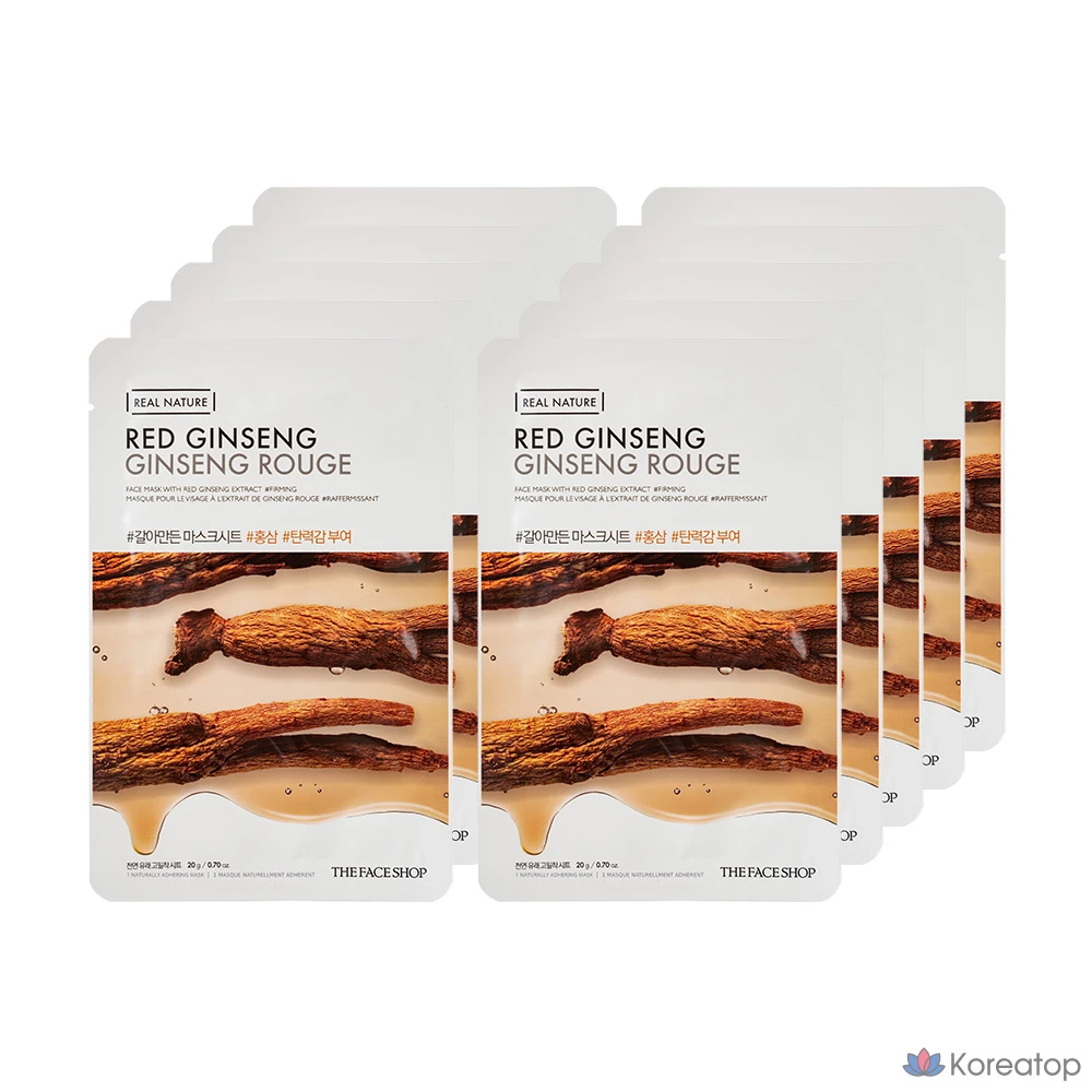 Тканевая маска для лица The Face Shop Galaman-deun Hongsam Mask Sheet, 10 шт.
