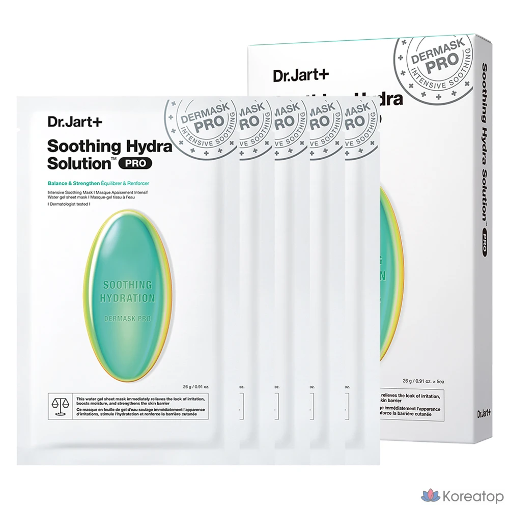 Тканевая маска для лица Dr. Jart+ Dermask Soothing Hydra Solution Pro, 26 г, 5 шт.
