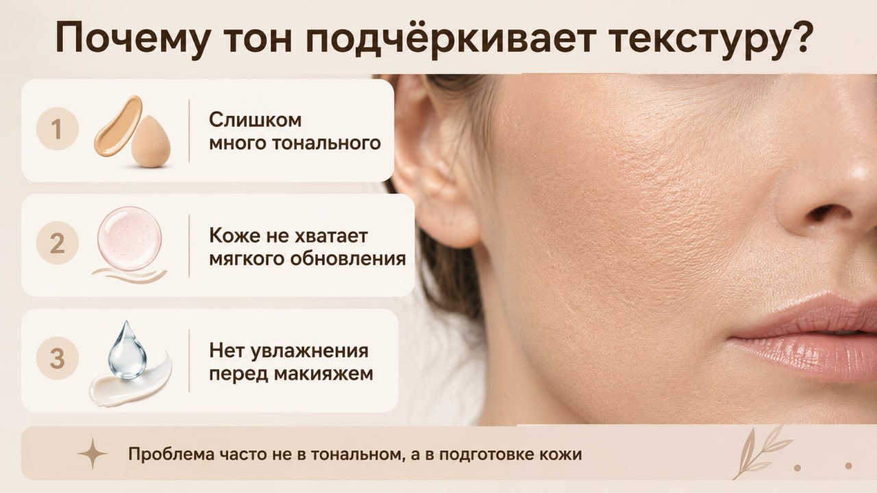 Причины почему тон подчеркивает текстуру?
