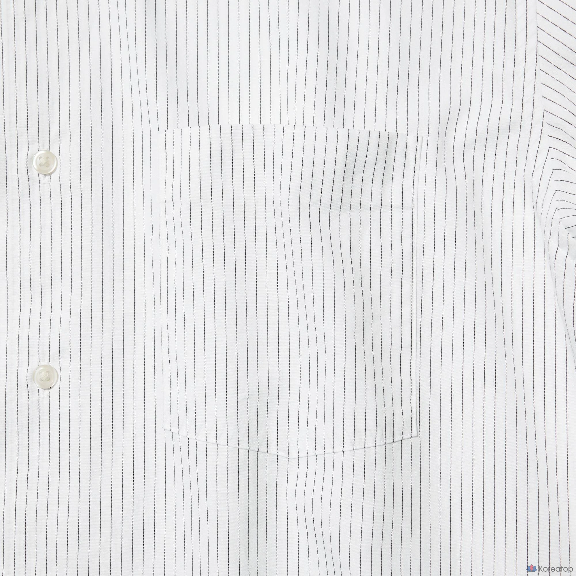 Рубашка Uniqlo Broadcloth Shirt Regular Collar Stripe A