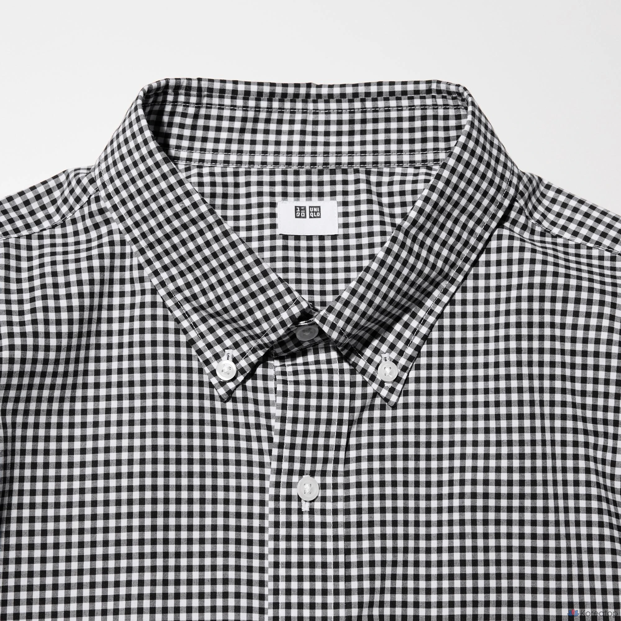 Рубашка Uniqlo Broadcloth Shirt Button-Down Collar Check A