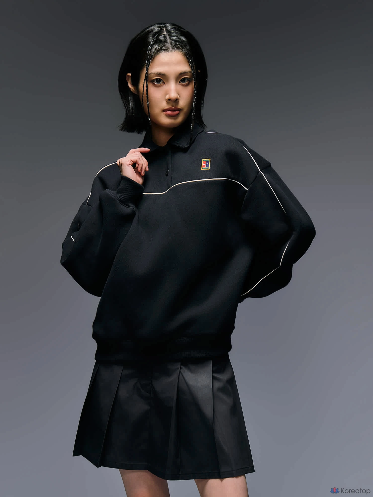Теннисный топ женский Nike NikeCourt Court Collection Fleece Long Sleeve