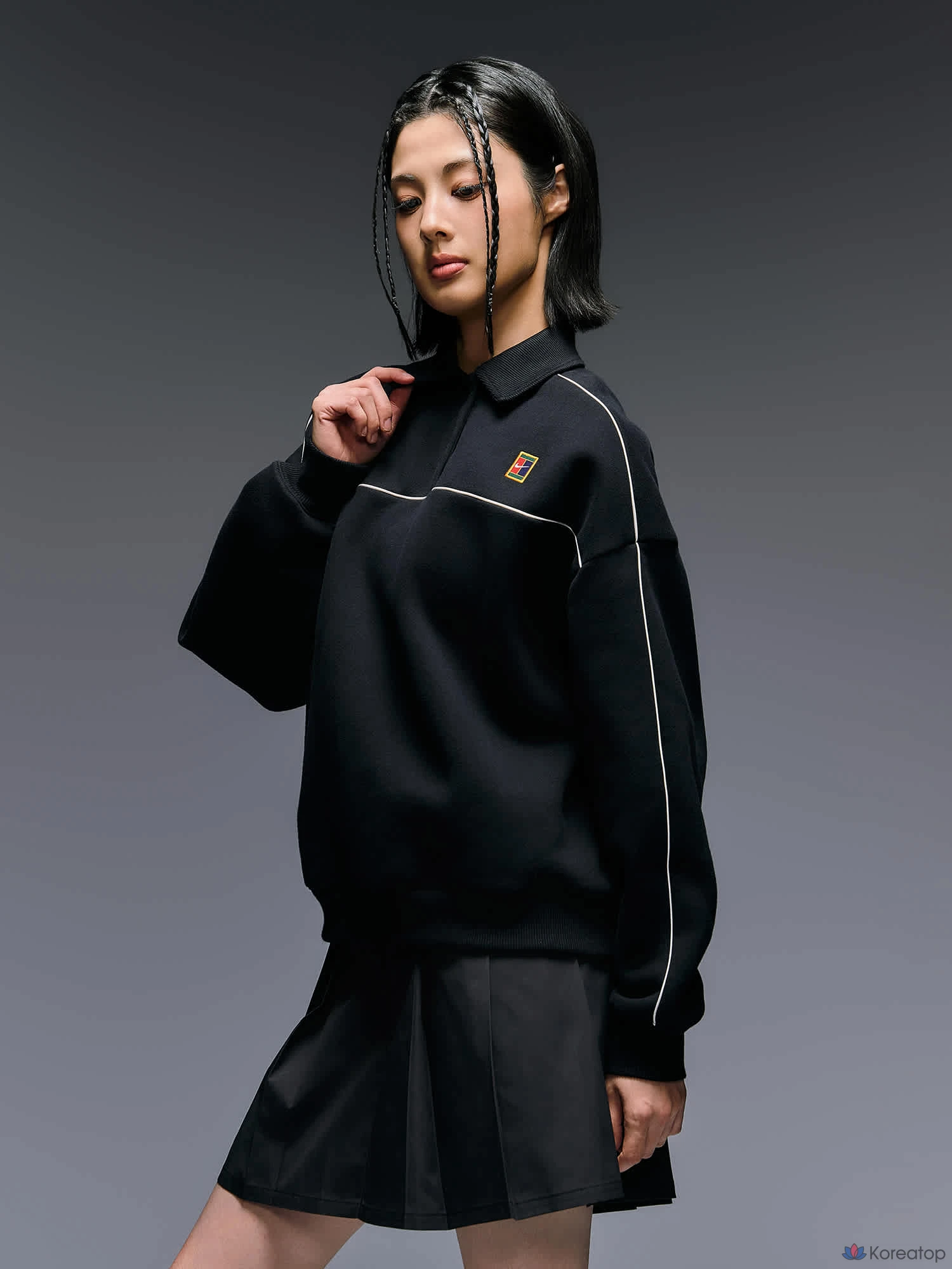 Теннисный топ женский Nike NikeCourt Court Collection Fleece Long Sleeve