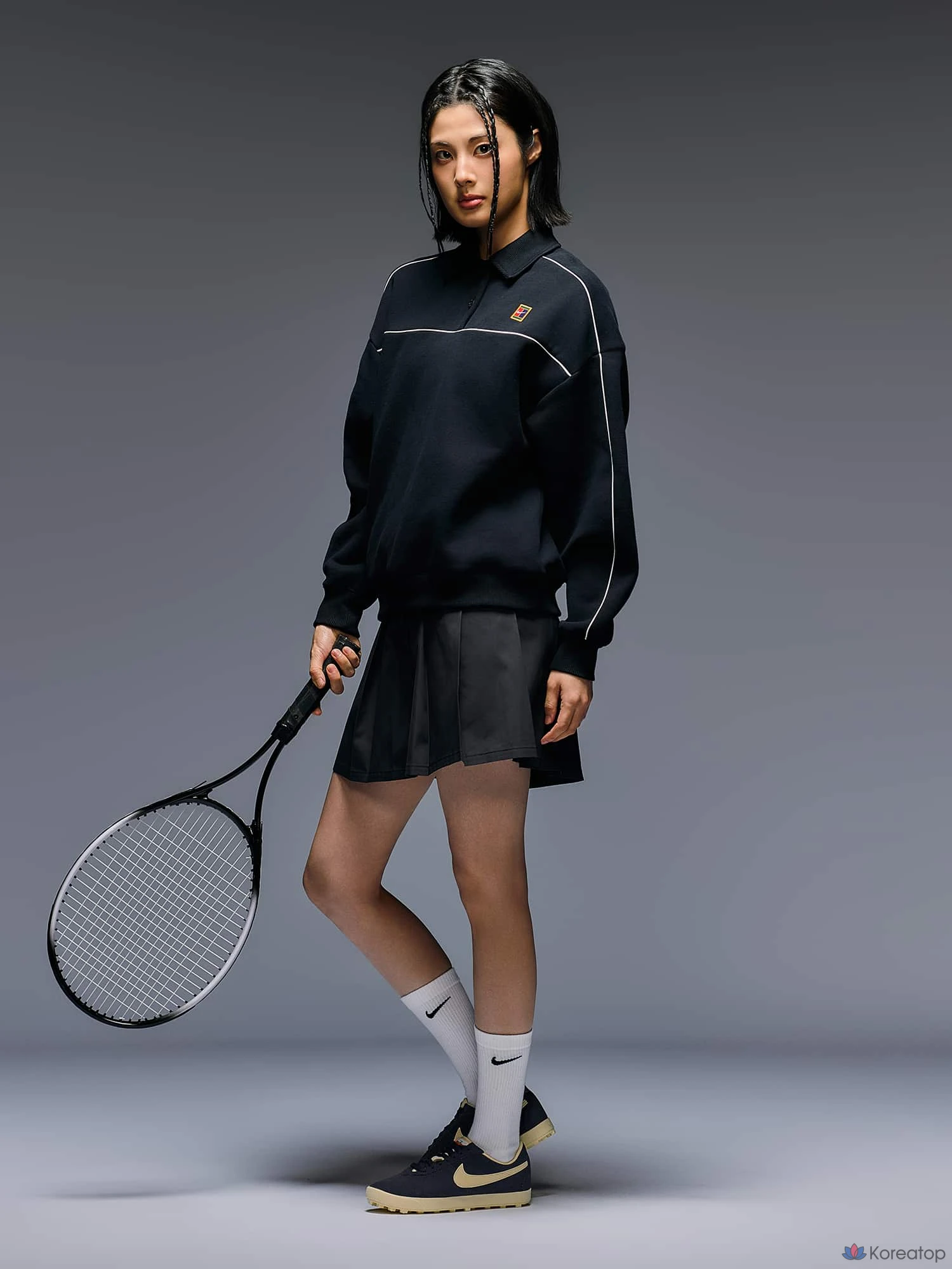 Теннисный топ женский Nike NikeCourt Court Collection Fleece Long Sleeve
