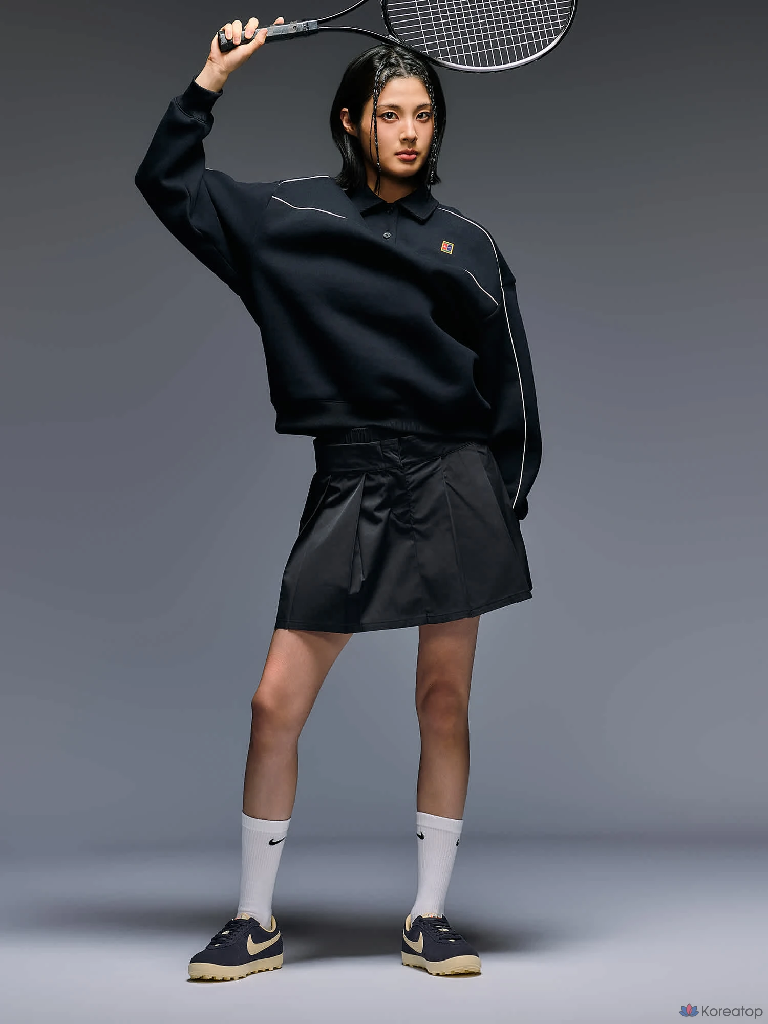 Теннисный топ женский Nike NikeCourt Court Collection Fleece Long Sleeve