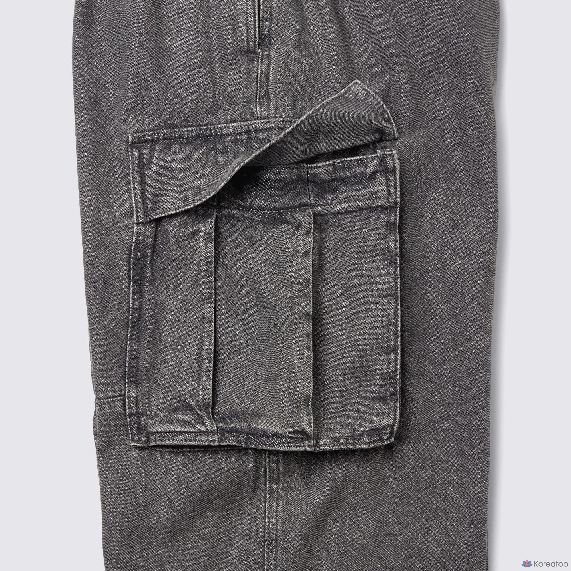 Джинсы-карго широкие Uniqlo Denim Wide Cargo Pants