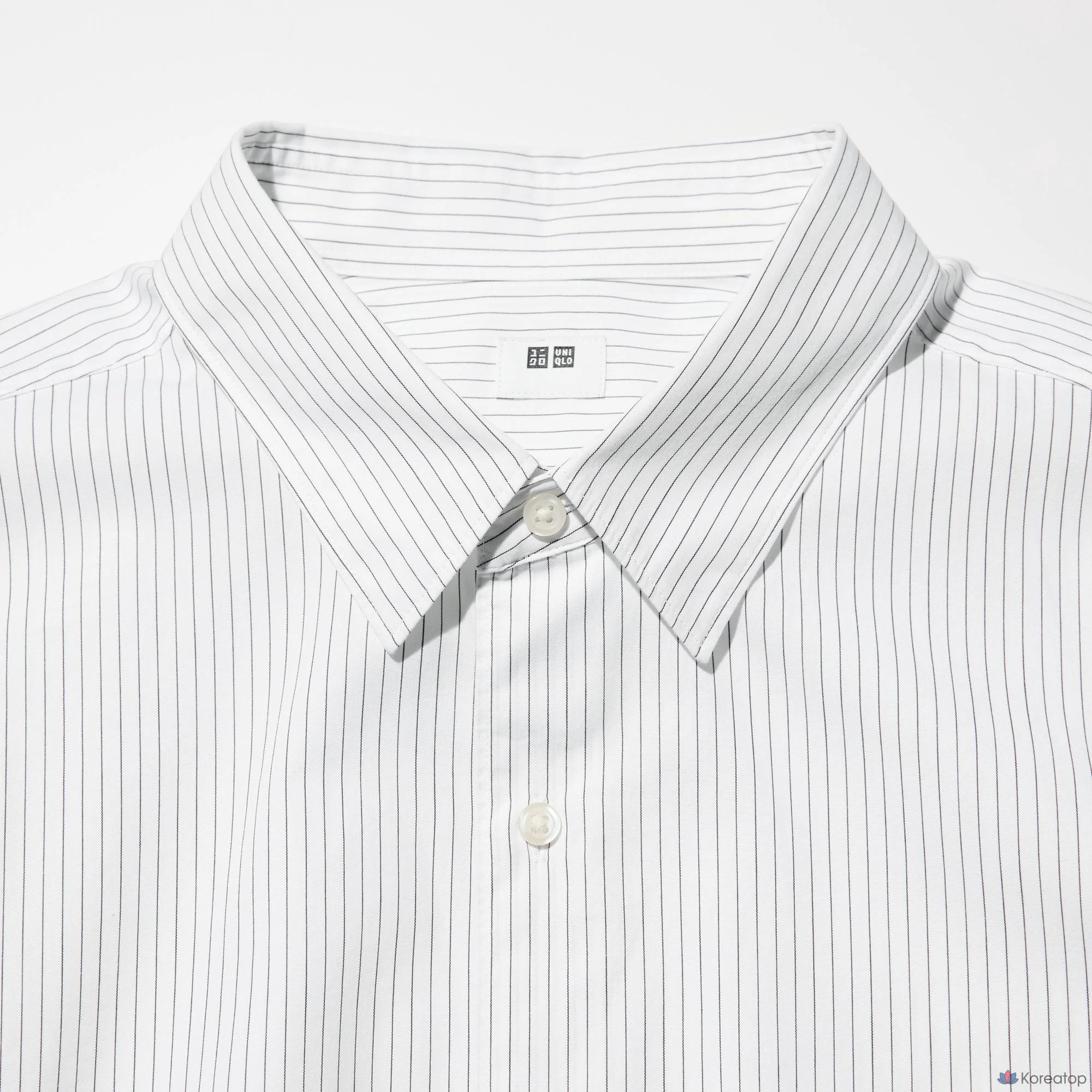 Рубашка Uniqlo Broadcloth Shirt Regular Collar Stripe A