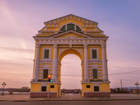 Вечерние огни Иркутска