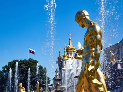 Петергоф, парк и фонтаны в индивидуальной группе
