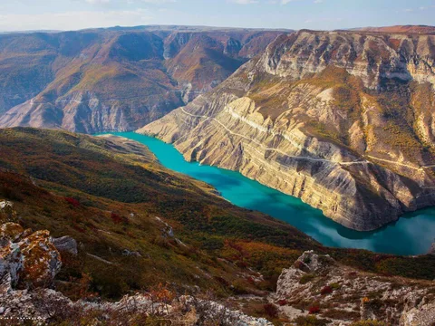 Сулакский каньон и аул Зубутли из Каспийска