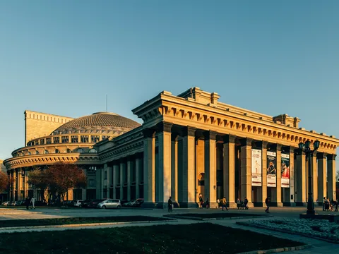 Вечерний Новосибирск на автомобиле
