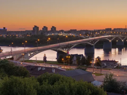 Огни ночного Нижнего Новгорода