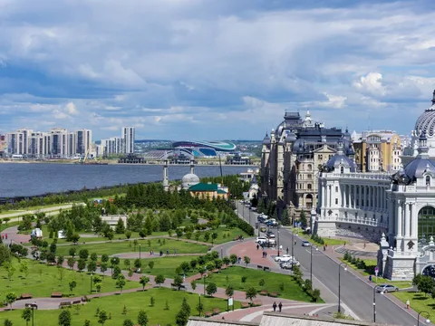 По Казани на трамвае