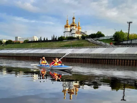 Групповая прогулка по Тюмени на байдарках