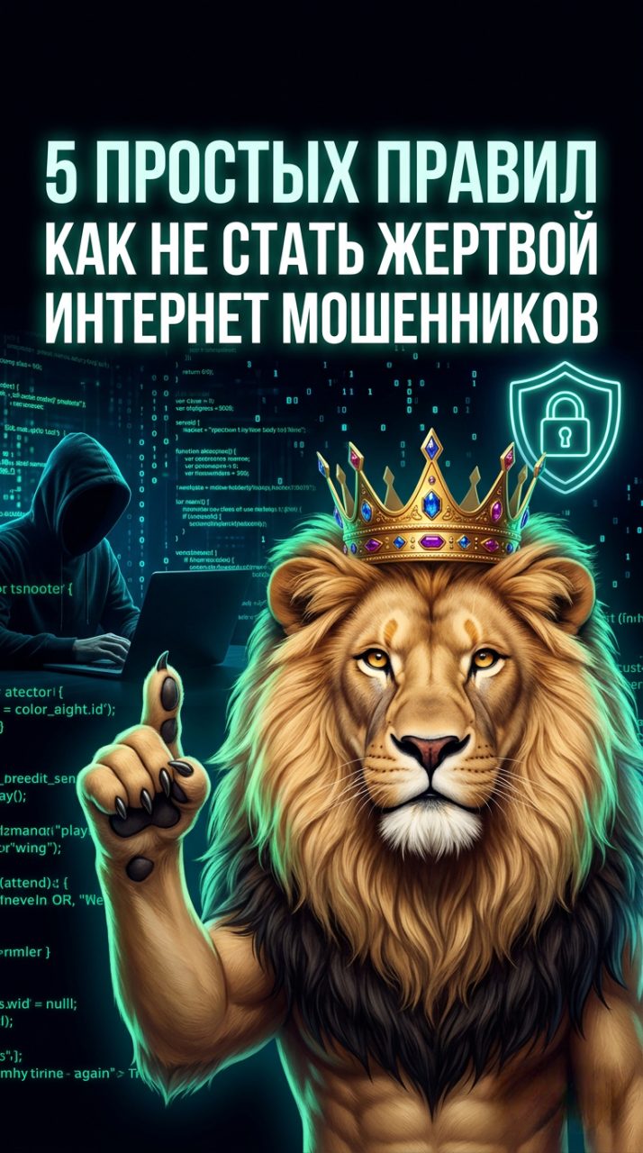 ⚠️ 5 Простых правил, как не стать жертвой интернет мошенников