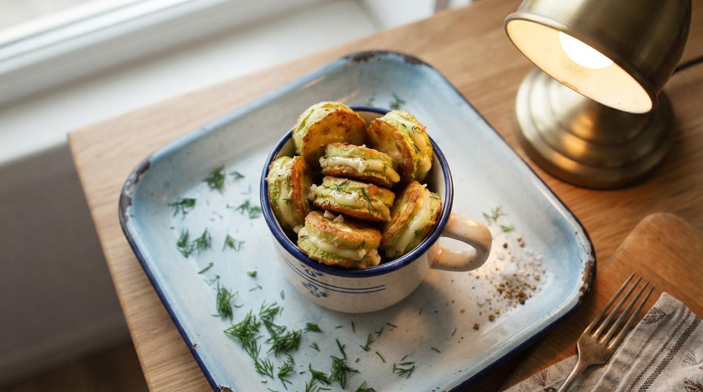 Кабачковые «Монетки» с сыром и чесноком