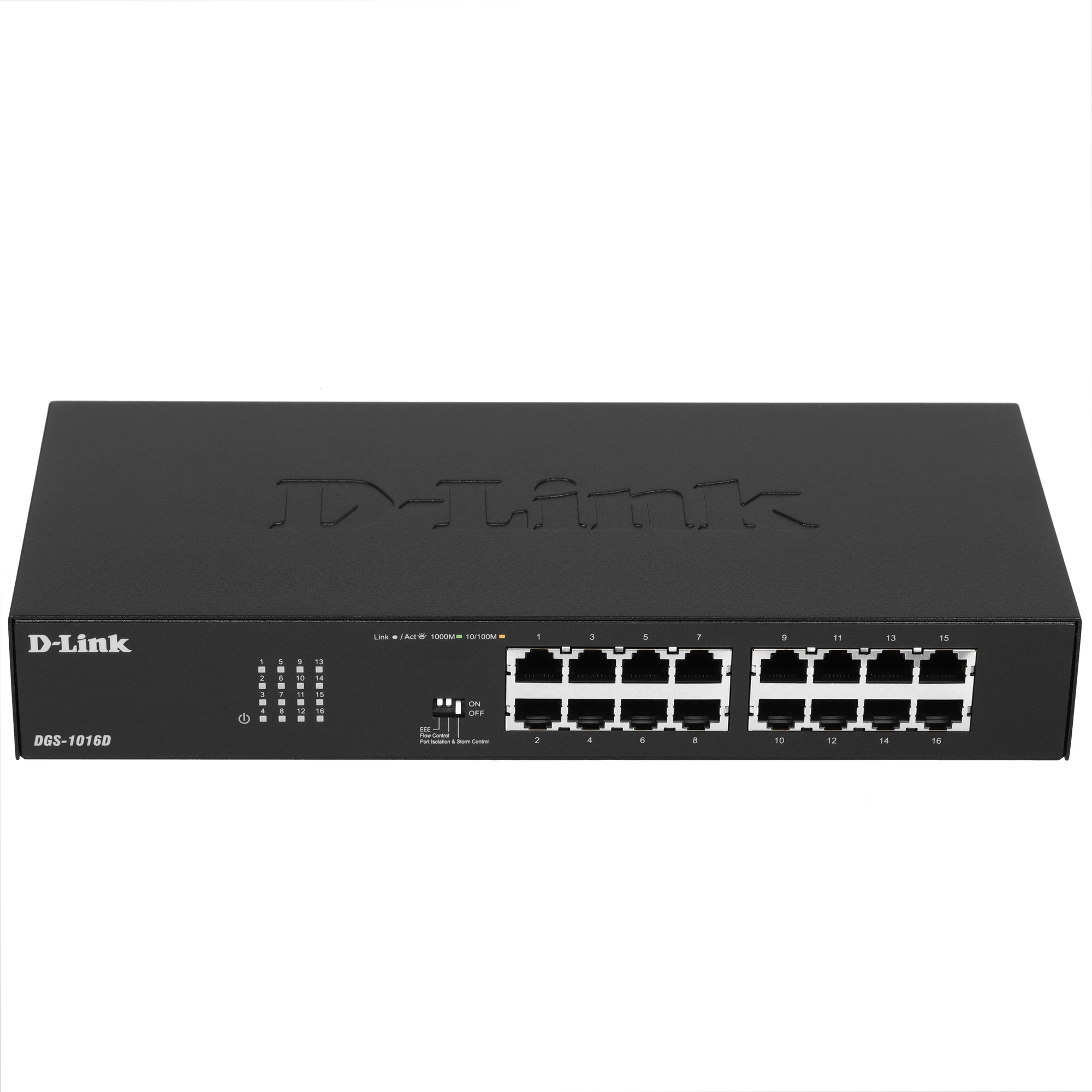 Коммутатор неуправляемый 16 портов RJ45 10 100 1000 Мб/с