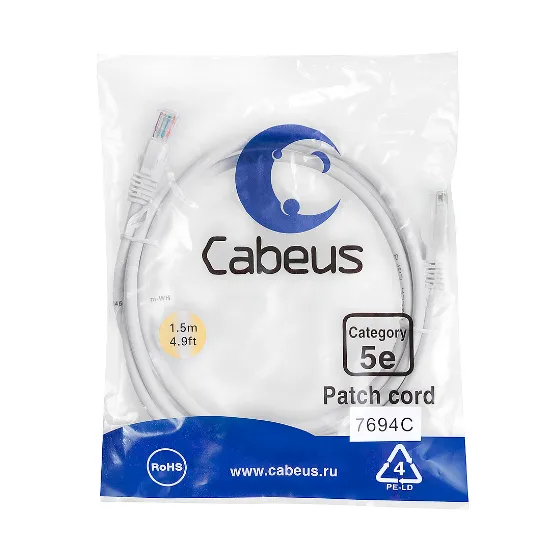 PC-UTP-RJ45-CAT.5E-1.5M-WH-LSZH Cabeus