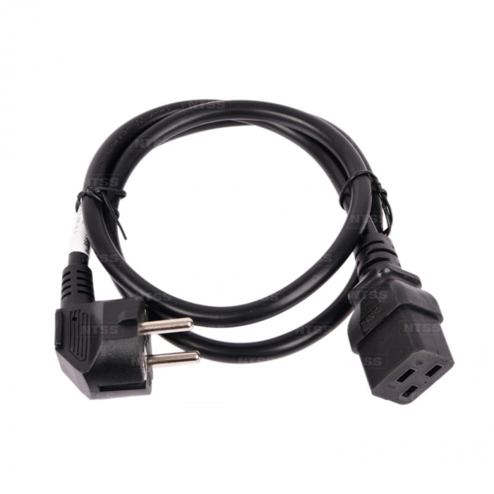 Шнур питания NTSS для БРП IEC 60320 C19 - CEE 7/7 Schuko. 3х1.5. 1.8 м. гост