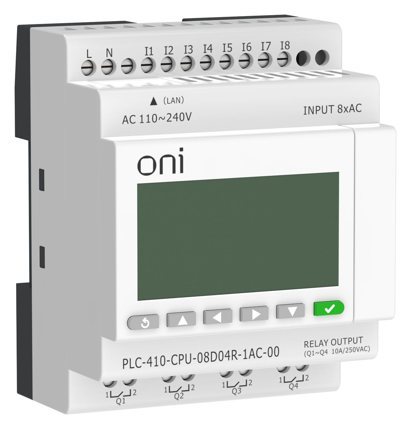 ПЛК 410 Модуль ЦПУ 8 DI 4 RO 220В AC с Ethernet портом с экраном