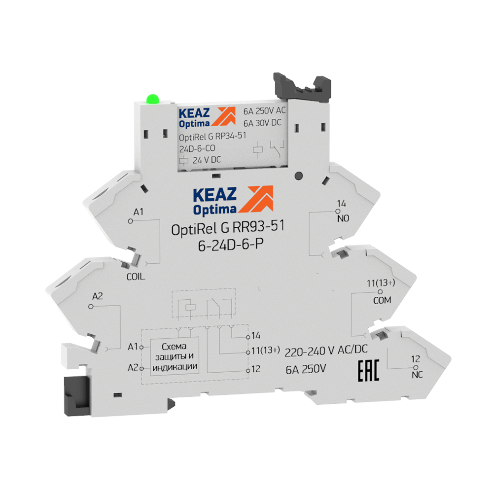Модуль релейный OptiRel G RM38-61-24D-6-P-CO