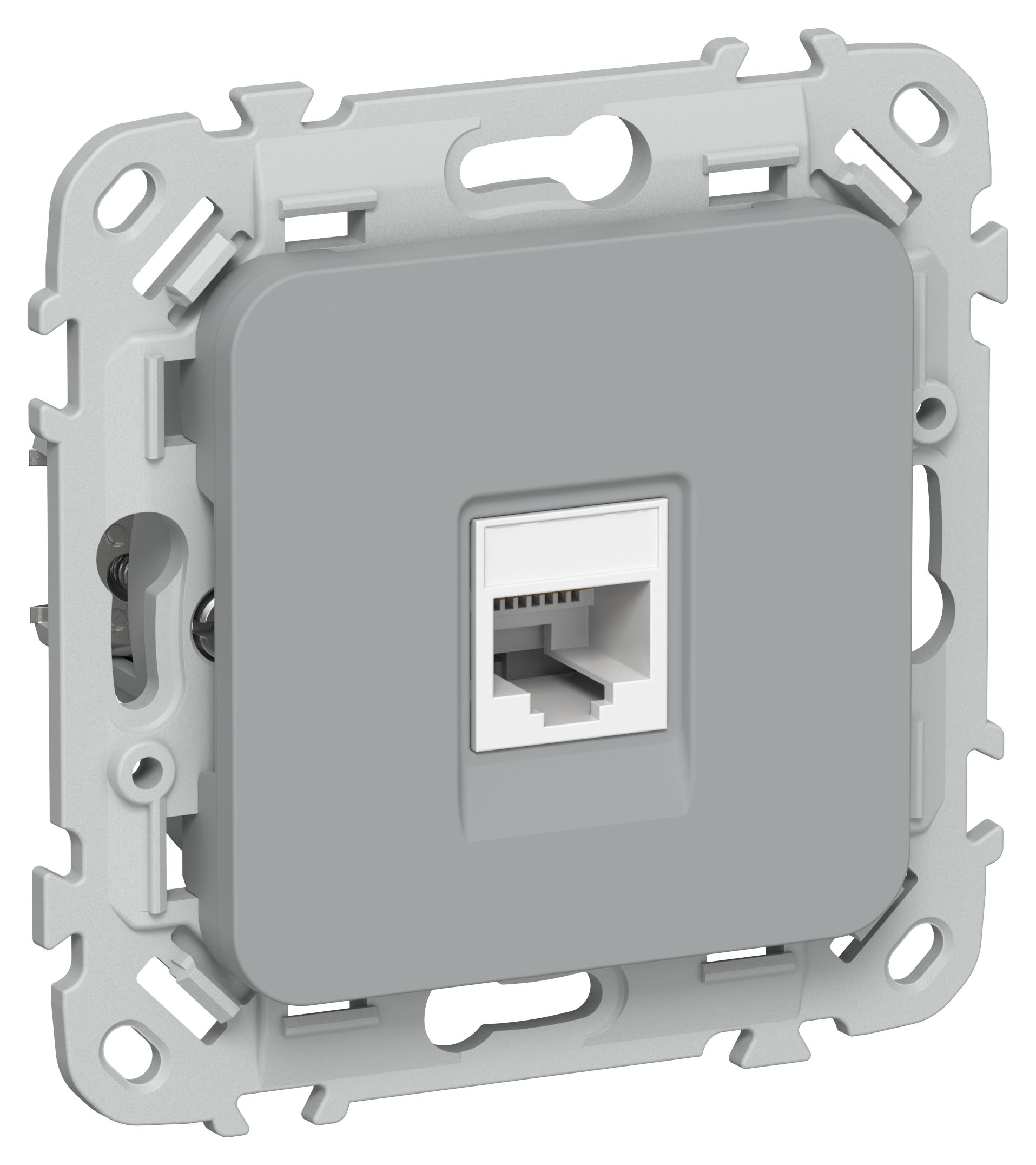 FLITE Розетка компьютерная RJ45 категория 5Е UTP РК5е-1-0-ФлС серый
