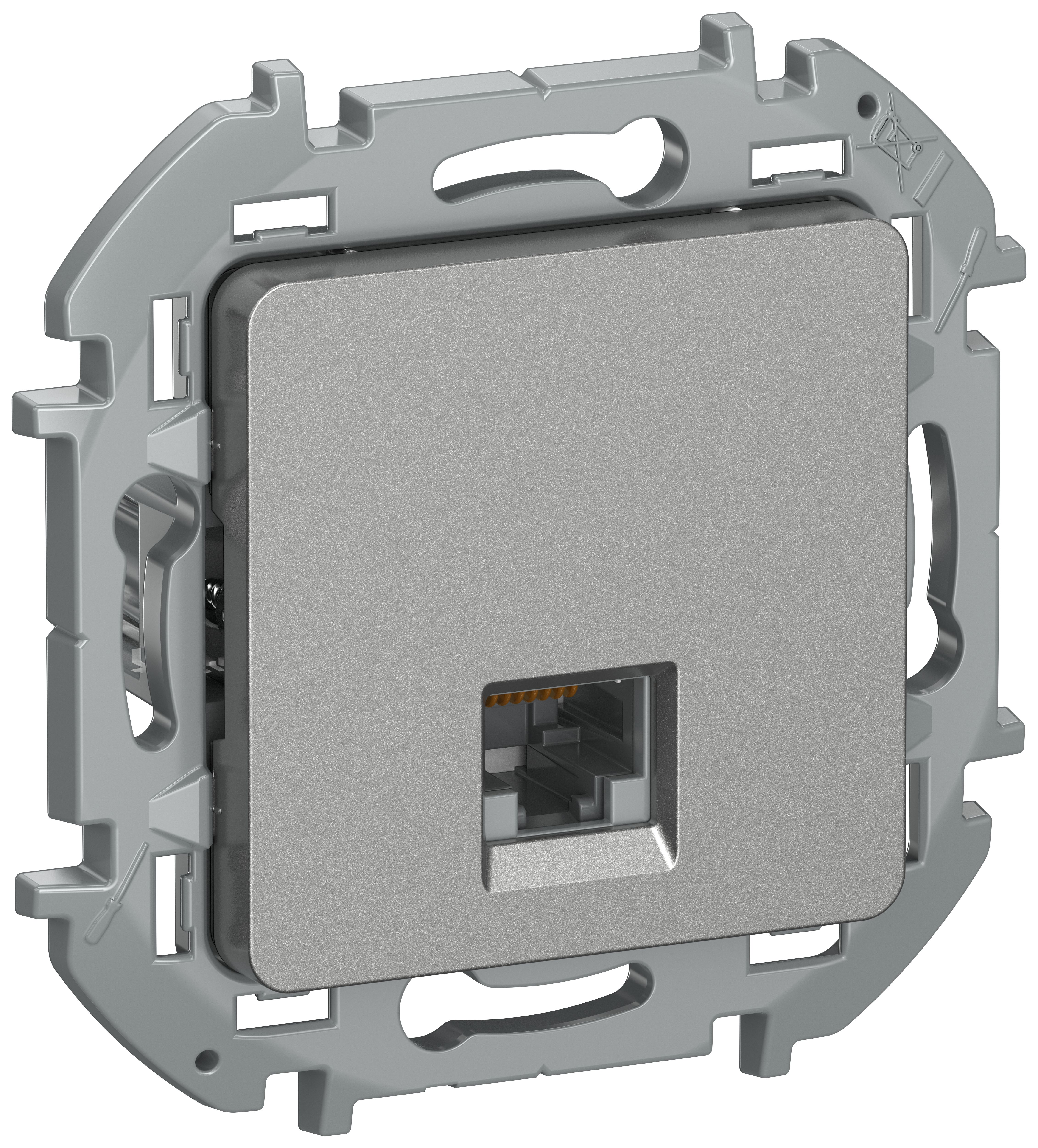 IEKINSPIRIA Розетка компьютерная RJ45 категория 5Е UTP 6738271 алюминий