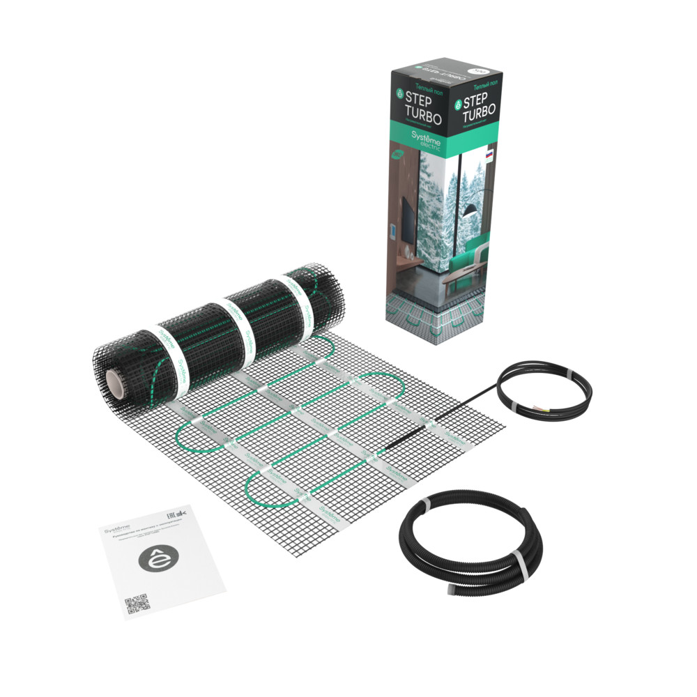 Теплый пол (мат нагревательный) STEP TURBO STM200025, 200 Вт/м2, 500 Вт, 2,5 м2