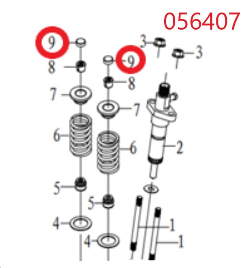 Термокомпенсатор клапана Diesel 188FE/Valve adjusting cushion, №9 (70009-01999-00)