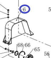 Кожух ремня верхний TSS-WP265YH/Belt cover, №6 (CNP330Y006)