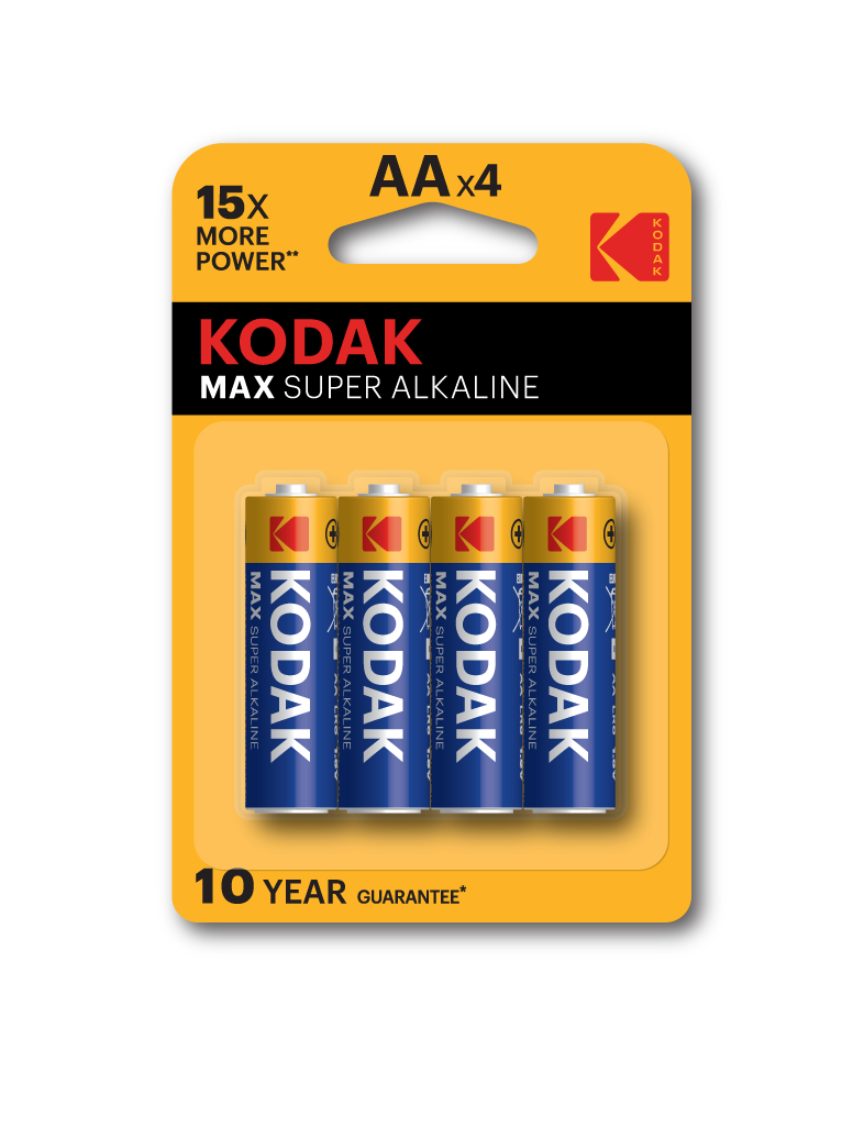Батарейка Kodak LR6-4BL MAX SUPER Alkaline [KAA-4] (80/400/17600)