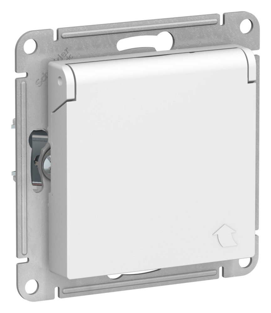 ATLASDESIGN розетка с заземл. со шторками с крышкой, 16А, IP20, механизм, лотос
