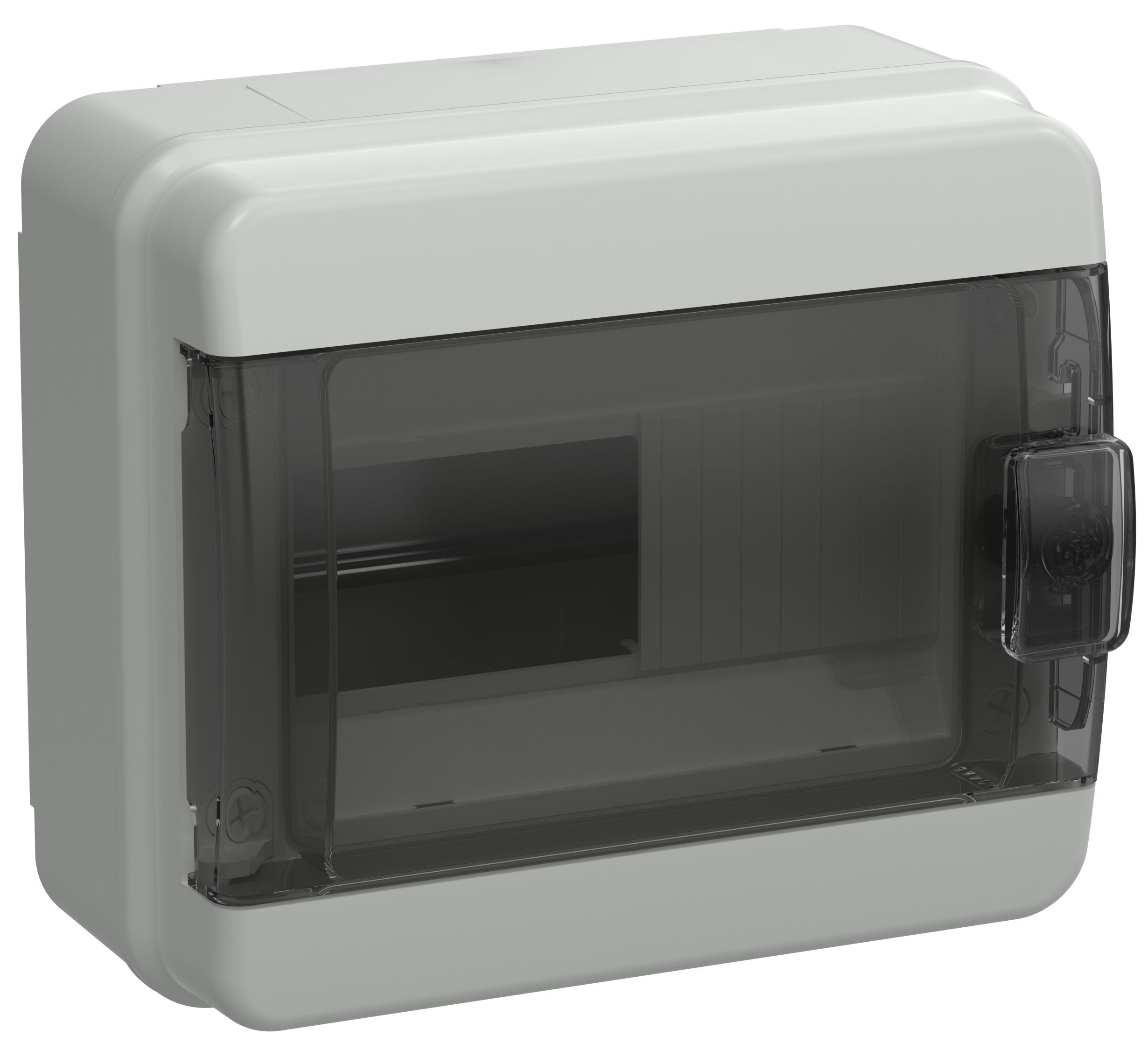 TEKFOR Корпус пластиковый КМПн-8 IP65 черная прозрачная дверь