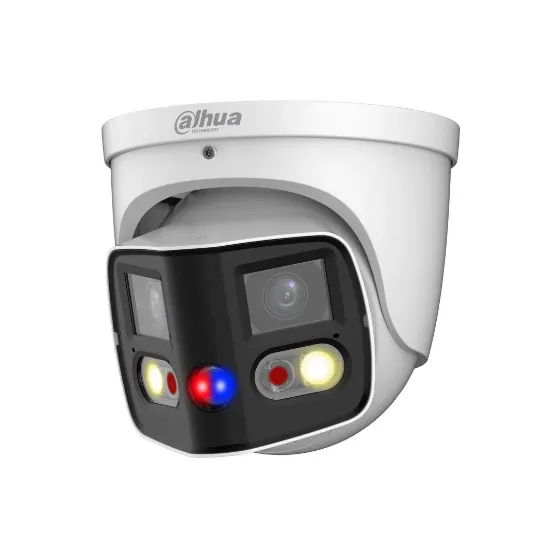 DH-IPC-PDW3849P-A180-E2-AS-PV-0280B уличная купольная 2Мп*4Мп IP-видеокамера с ИИ и активным сдерживанием