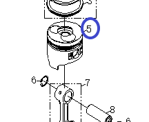 Поршень двигателя Diesel 188FE/Piston, №5 (34004-00124-00)