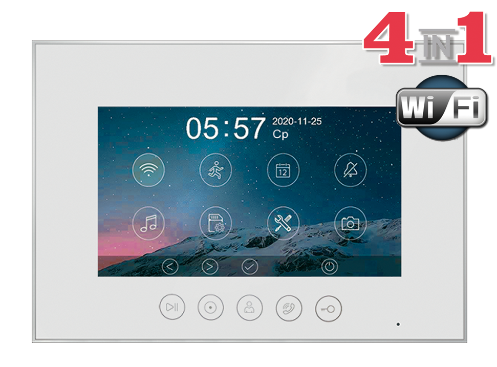 Монитор видеодомофона Tantos Marilyn HD Wi-Fi s VZ (white)