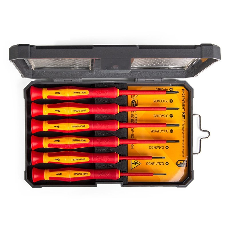 Набор диэлектрических отверток НИО-06 мини серия профи