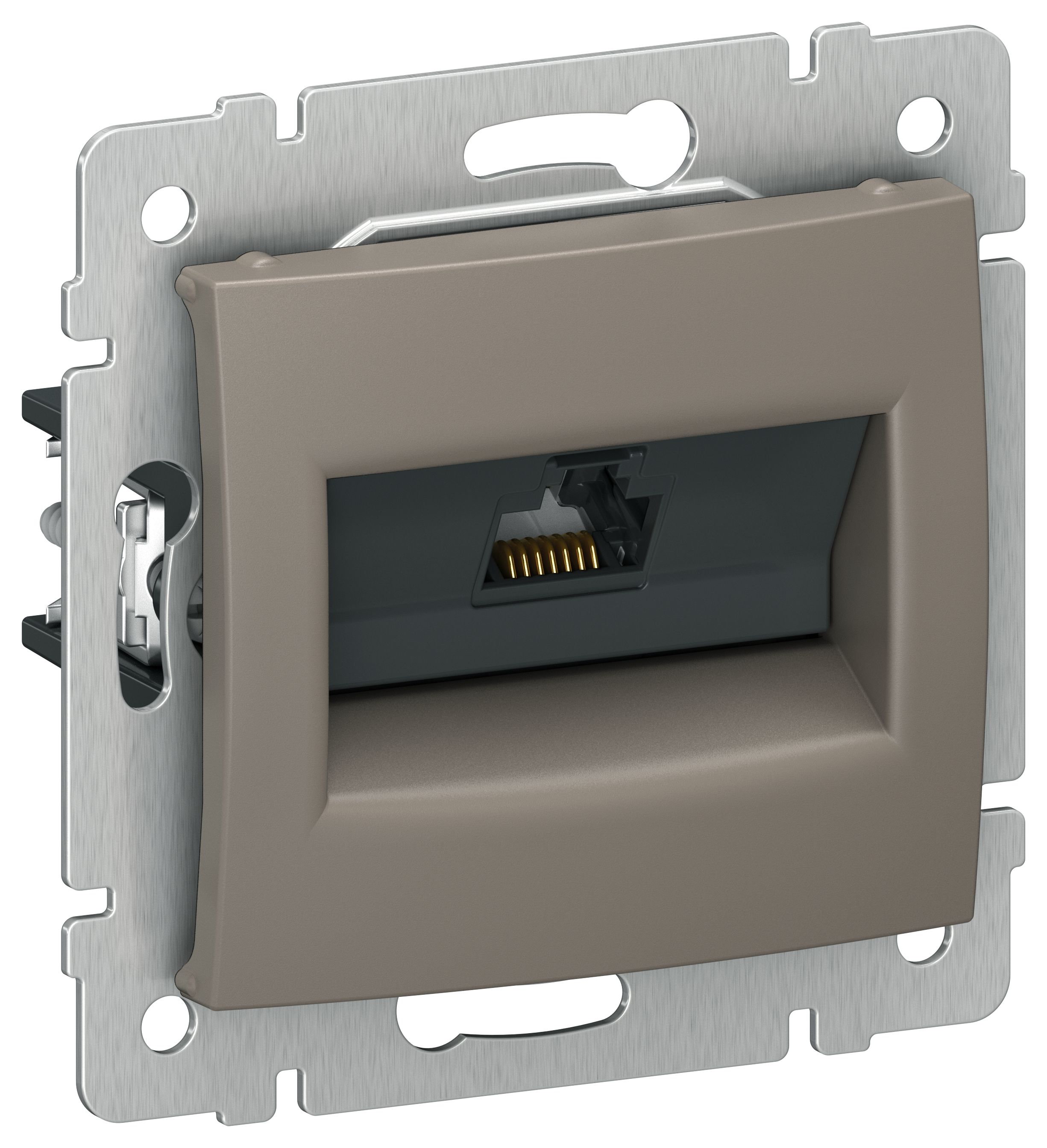 IEKVALENA Розетка компьютерная RJ45 категория 5Е UTP 6945381 капучино