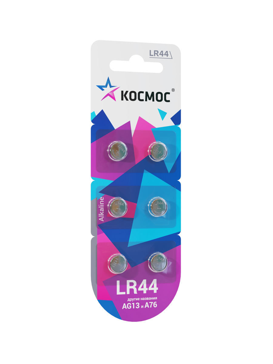 Батарейка G13 (L1154/LR44/A76/357) 1.5V блистер 6 шт