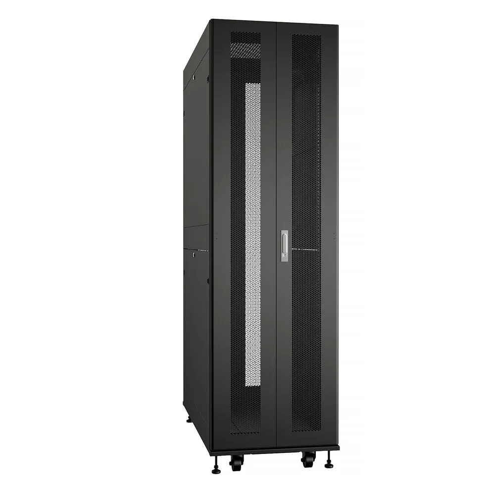 Шкаф серверный напольный 19" 47U Cabeus ND-SC-47U60/120-BK перфорированная дверь чёрный