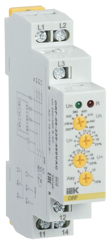 Реле контроля фаз ORF-06 трехфазное 220-460В AC