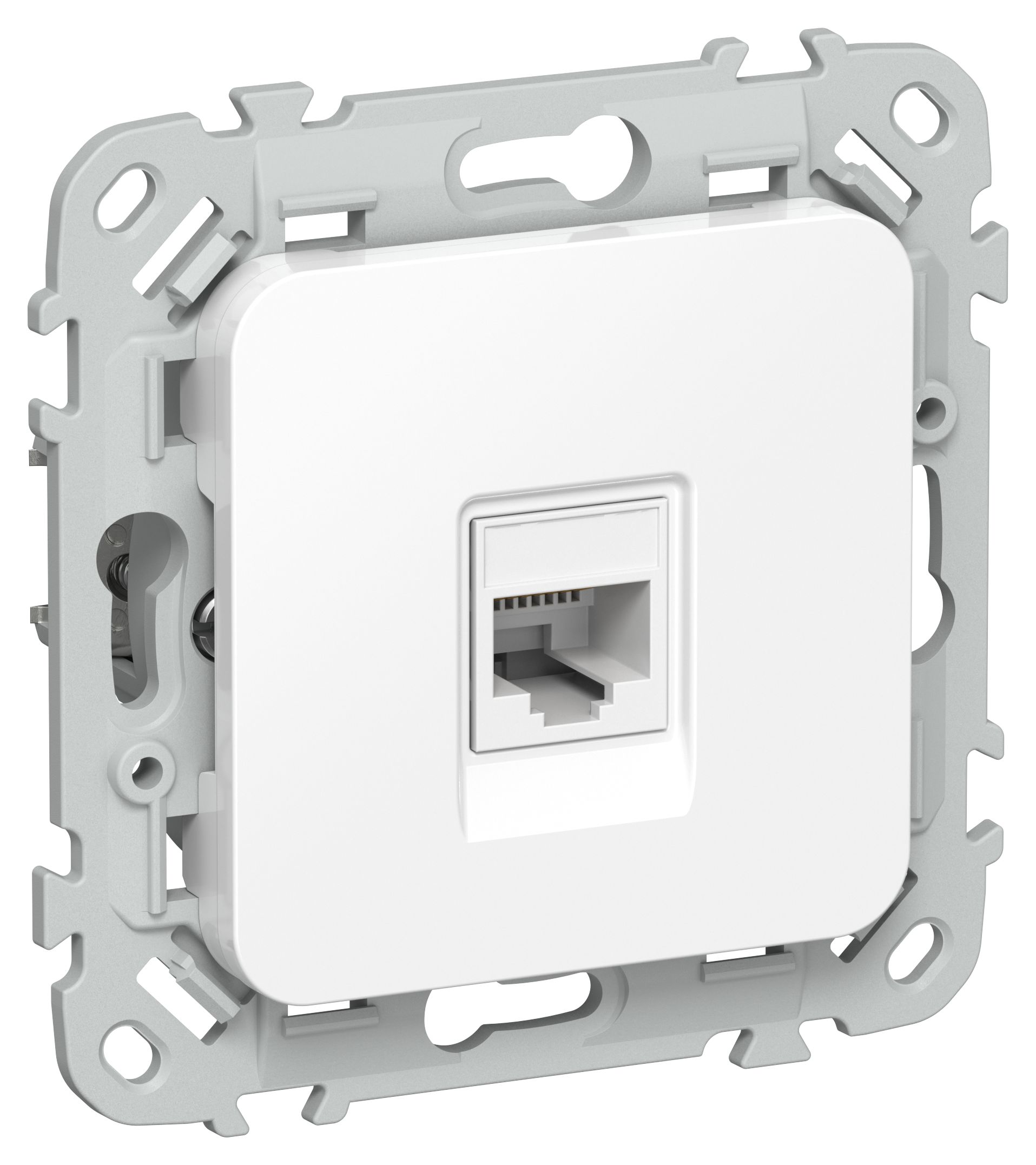 FLITE Розетка компьютерная RJ45 категория 6 UTP РК6-1-0-ФлБ белый