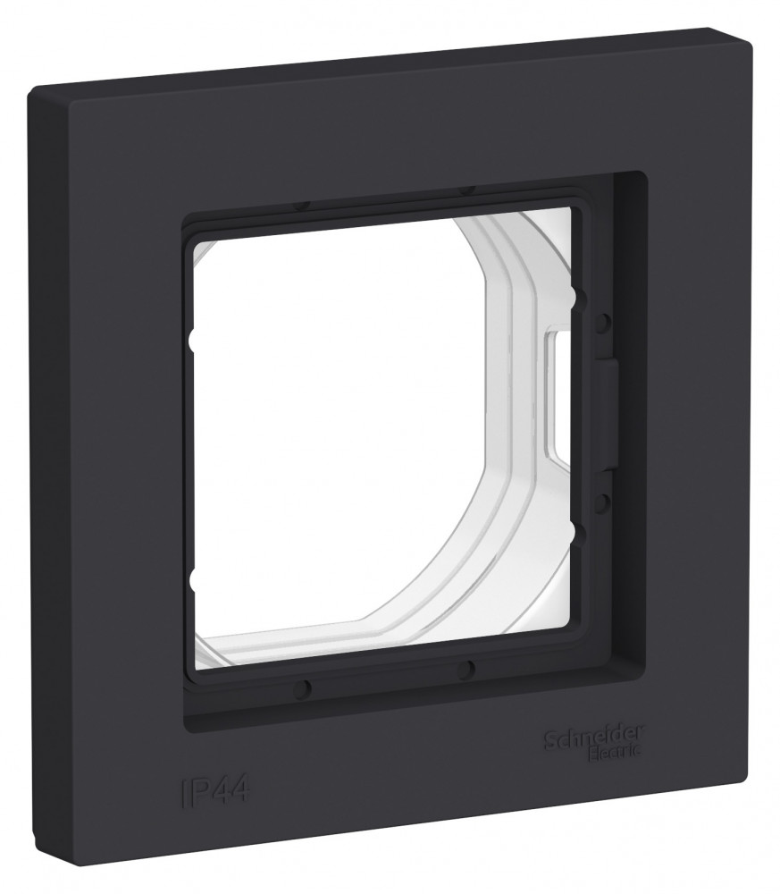 ATLASDESIGN AQUA 1-постовая рамка IP44, карбон
