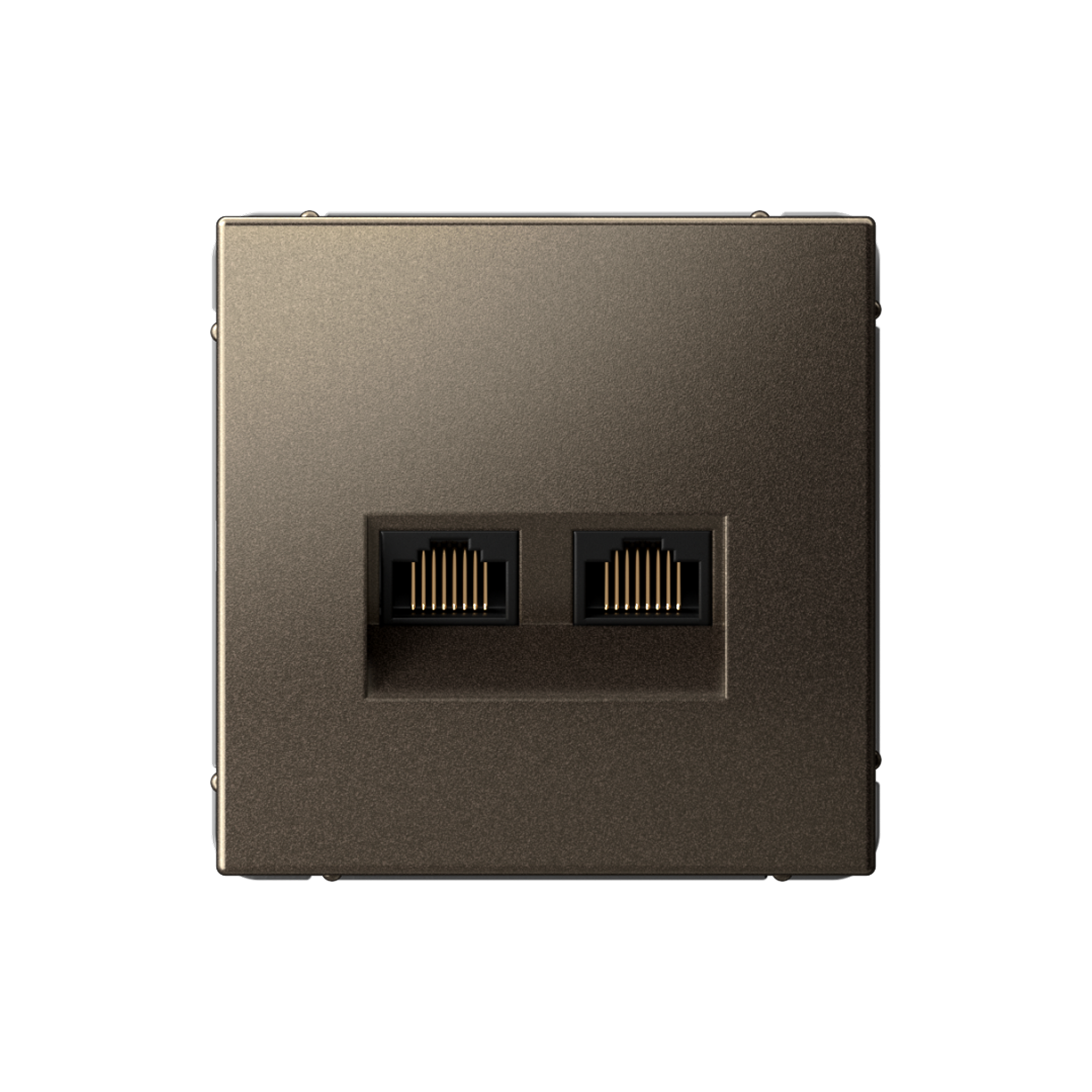 ARTGALLERY розетка двойная компьютерная RJ45+RJ45, кат. 5е, механизм, мокко