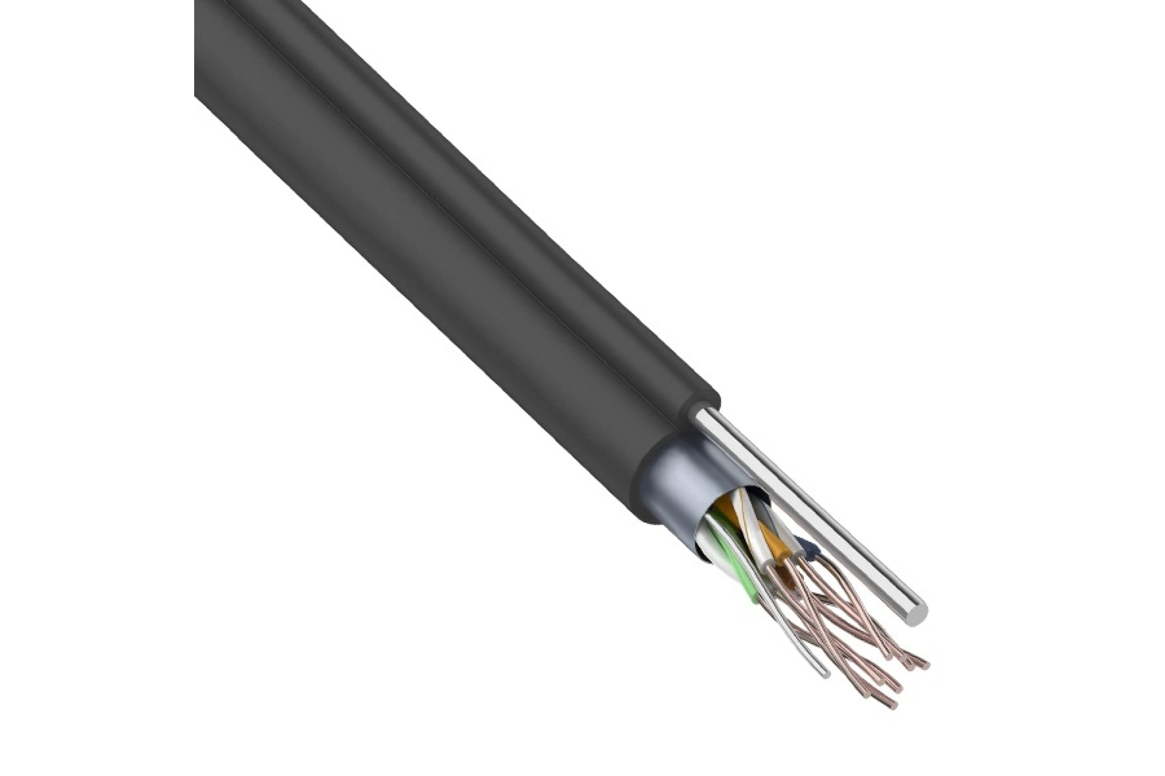 Витая пара F/UTP 4PR 24AWG CAT5e OUTDOOR + трос