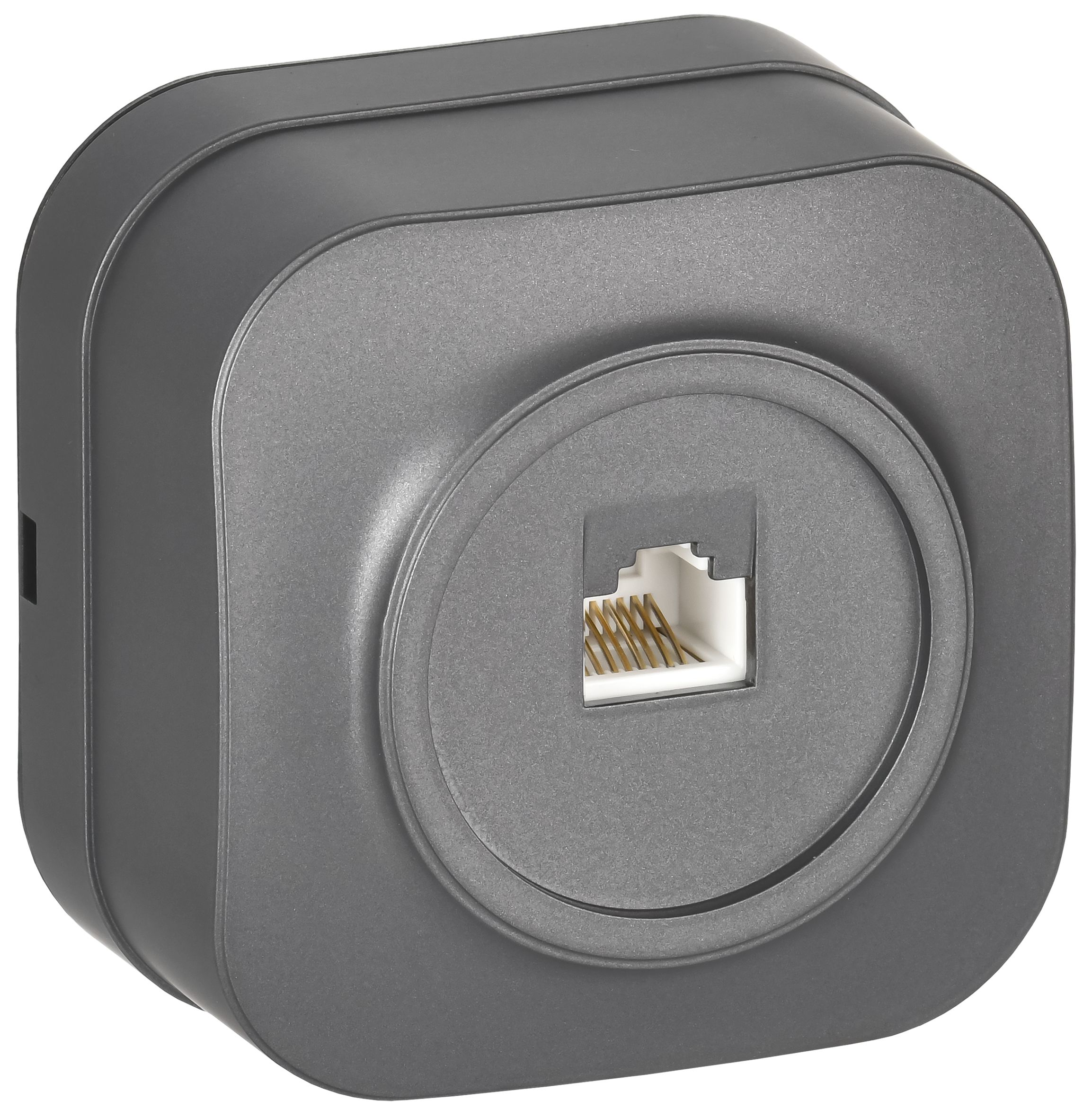 GLORY Розетка для открытой установки компьютерная RJ45 кат.5E РК10-ХСм сталь матовый