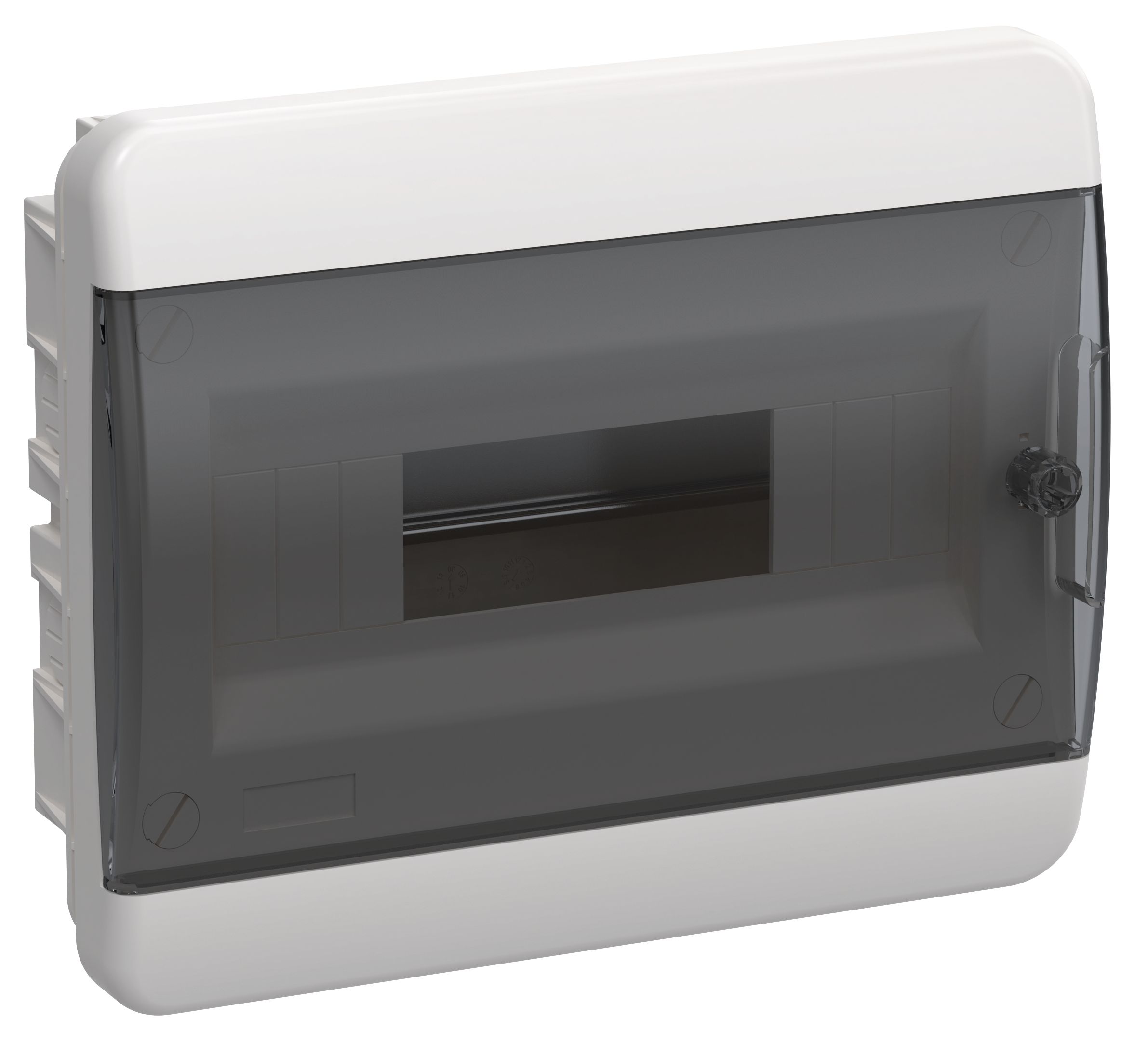 Корпус пластиковый ЩРВ-П-12 IP41 черная прозрачная дверь TEKFOR