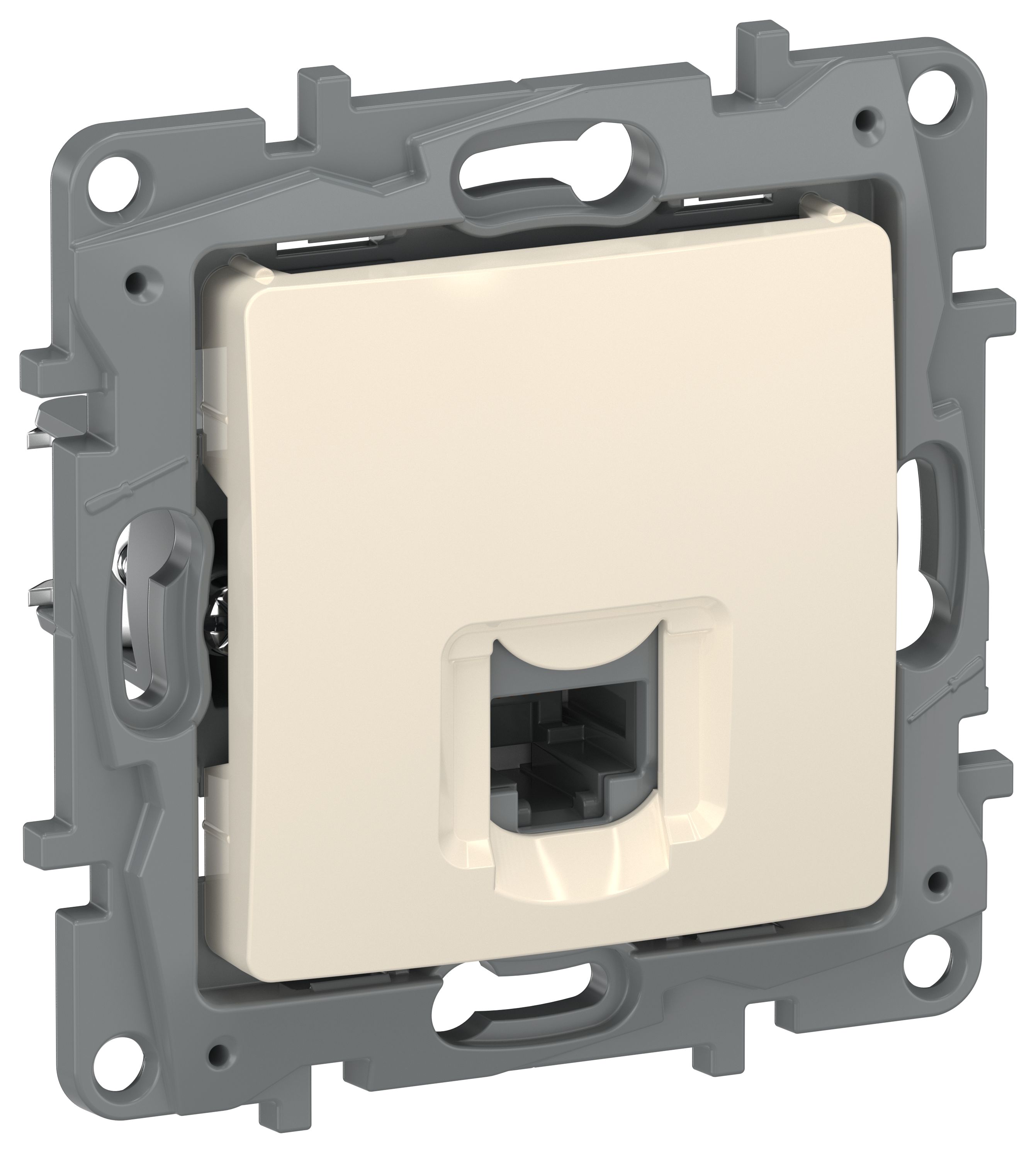 IEKETIKA Розетка компьютерная RJ45 категория 5Е UTP 6723411 слоновая кость